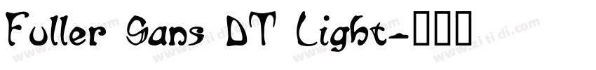 Fuller Sans DT Light字体转换